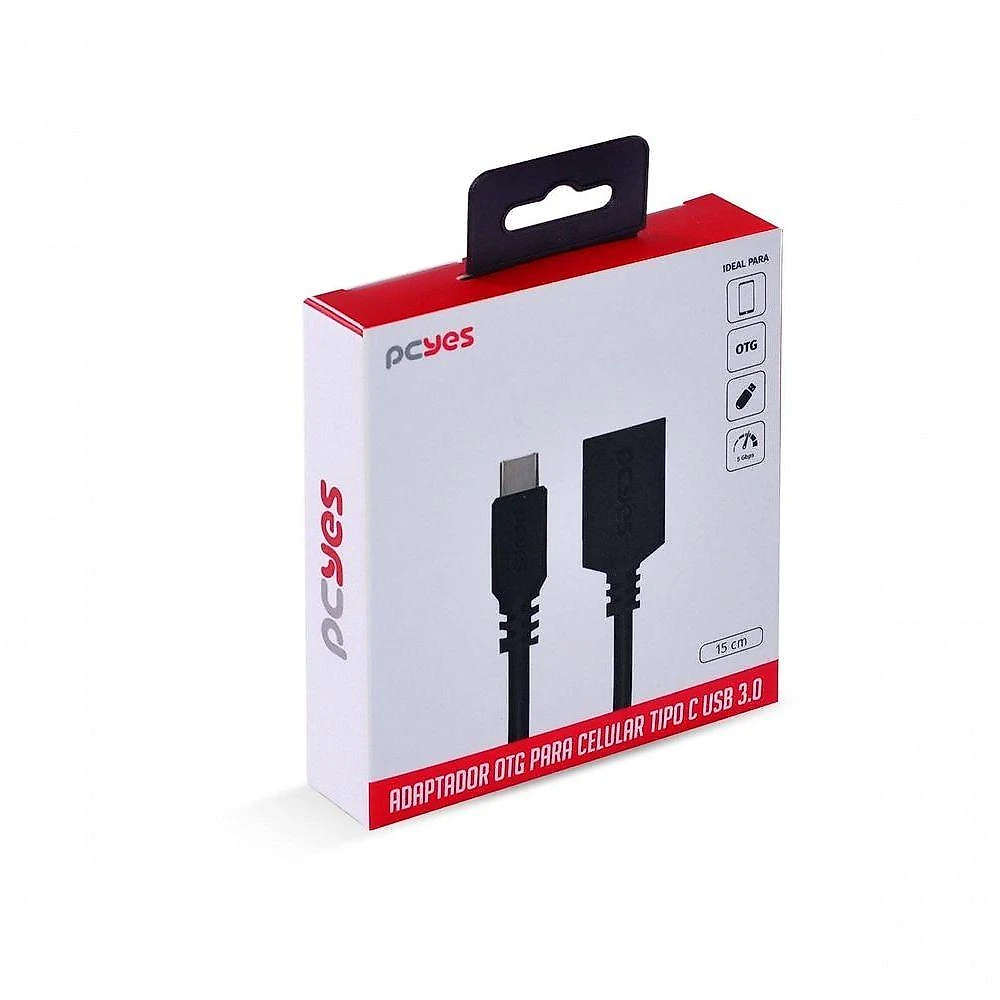 Adaptador Otg Usb C para Usb a 3.0 Pcyes para Celular 5Gbps 5V 3A 15W