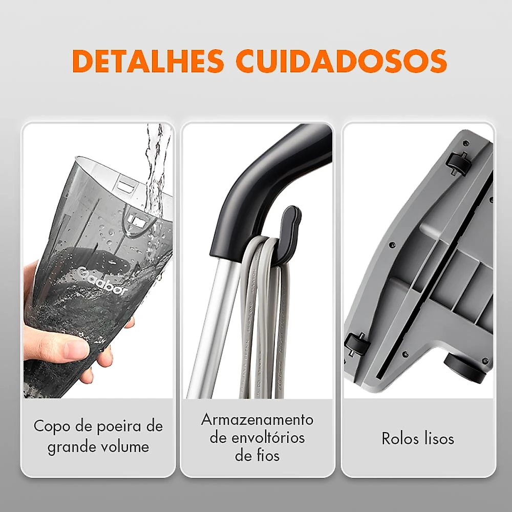 Aspirador De Po Vertical Gaabor Smart Sweep GVCW-M15A Preto 127V