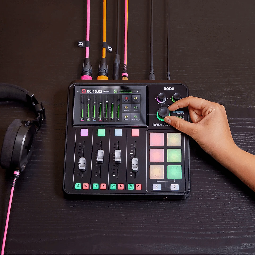 Estúdio de Produção Rode RODECaster Duo Áudio Integrado Podcasting