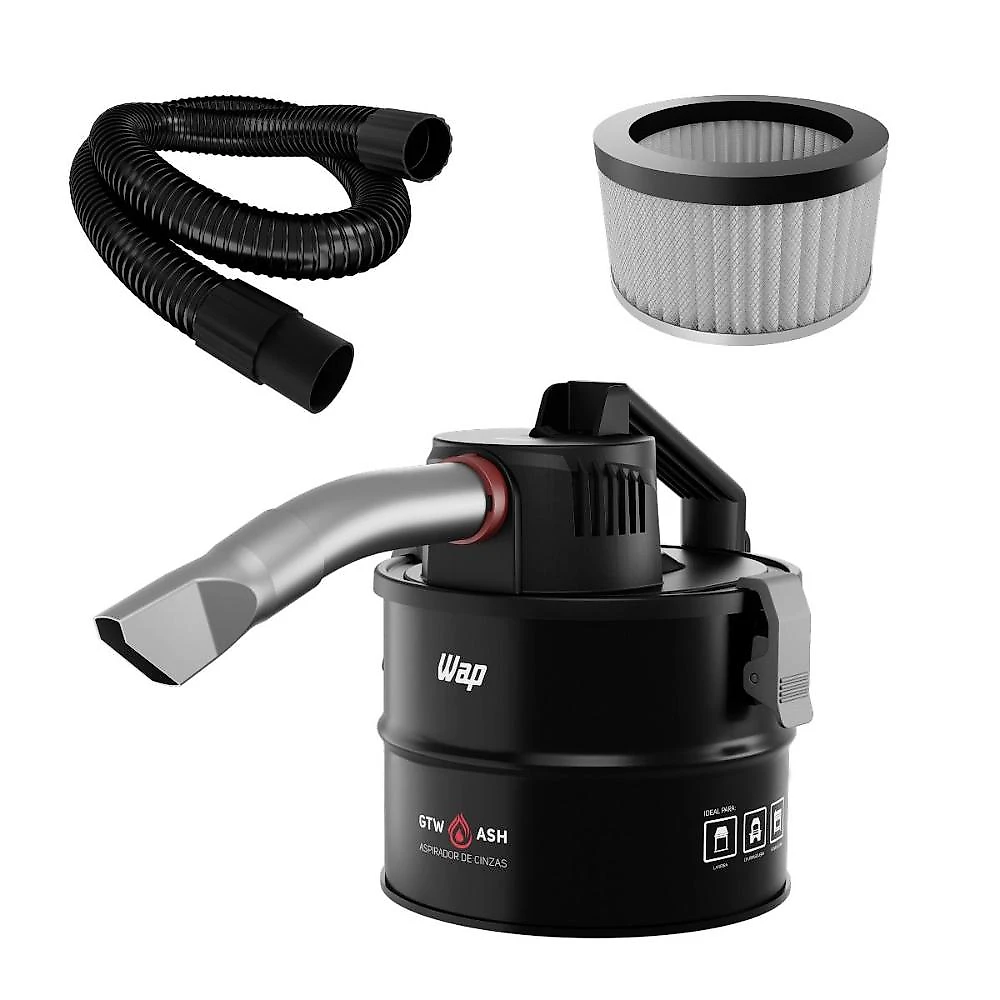 Aspirador de cinzas wap gtw ash para churrasqueira, filtro hepa e alça de transporte 127v