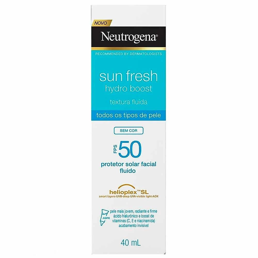 Protetor solar facial neutrogena sun fresh hydro boost fps 50 40ml