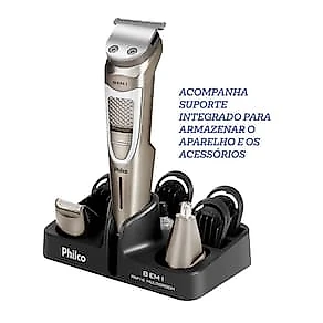 Aparador de Pelos Philco PAP16 Multigroom 8 em 1 Bivolt - Chumbo