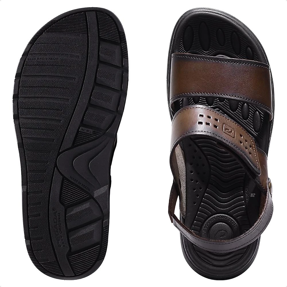 Sandália Pegada Wave Masculina Marrom Escuro - 37
