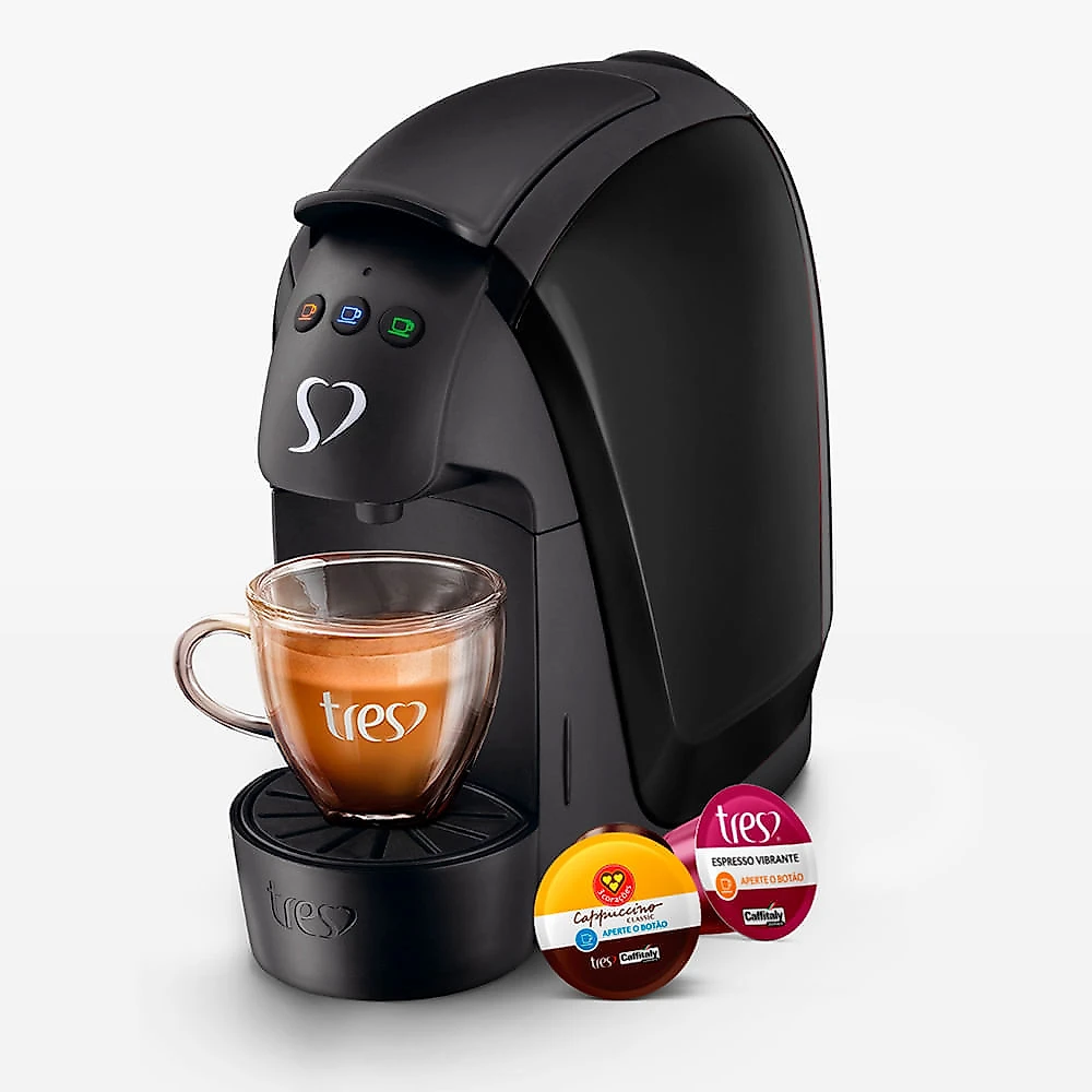 Máquina de Café Três Corações G4 Luna Preta para Café Espresso - 209113 110