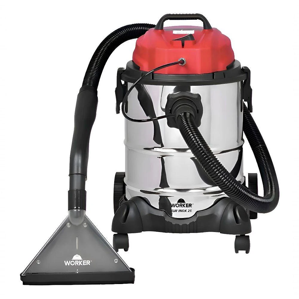 Extratora Profissional Tambor Worker Inox Clean 1400W 25L para Pisos Tapetes Estofados Vermelho 220V