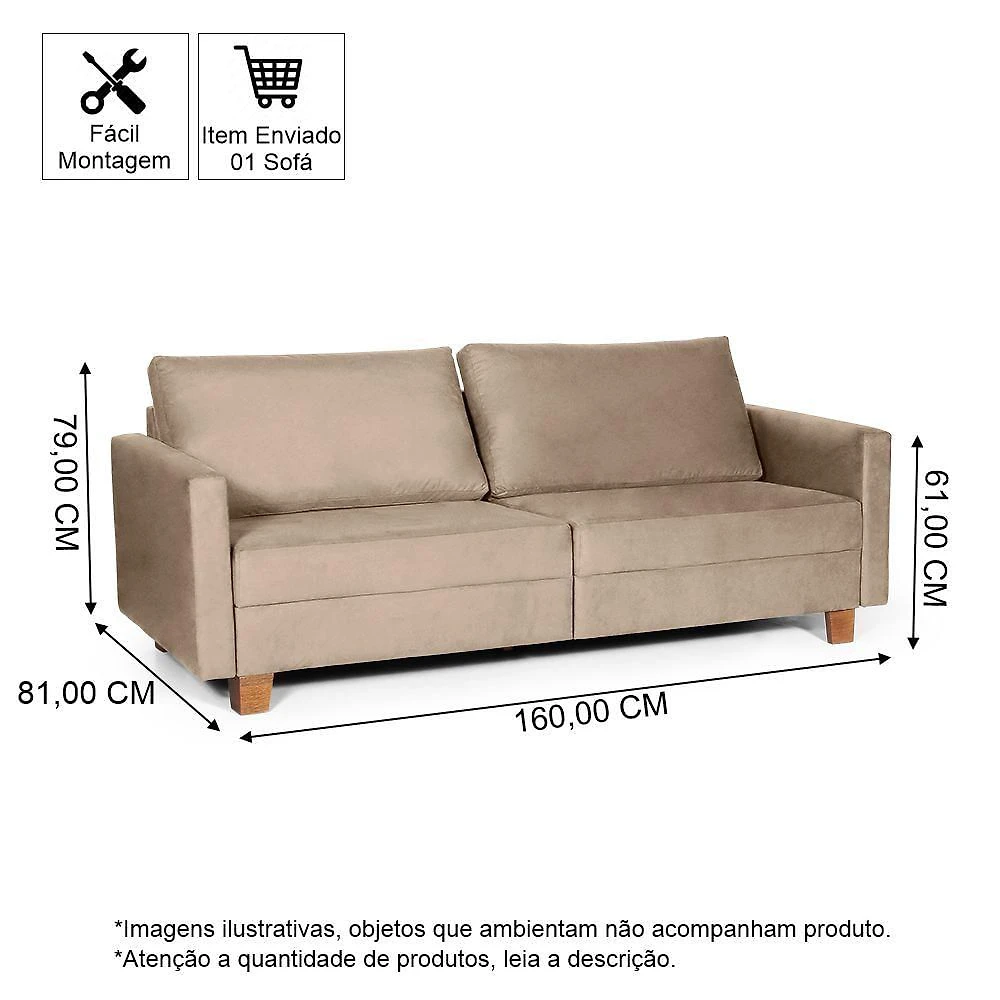 Miniatura Conjunto Sofá 1,60 2 Lugares E Poltrona Plaza Marrom Claro - Straub Web