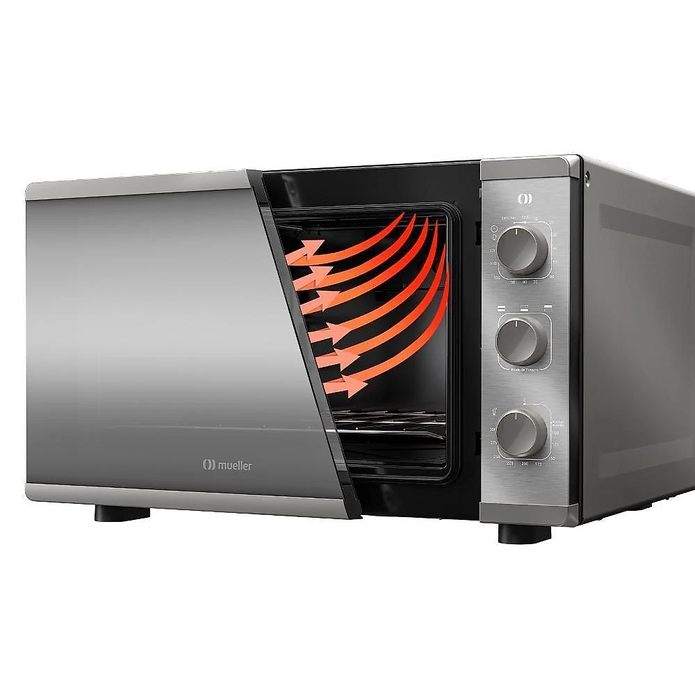 Forno Elétrico De Bancada Mueller Espelhado 50 Litros E 3 Modos De Assar MFB50K Cinza 220V