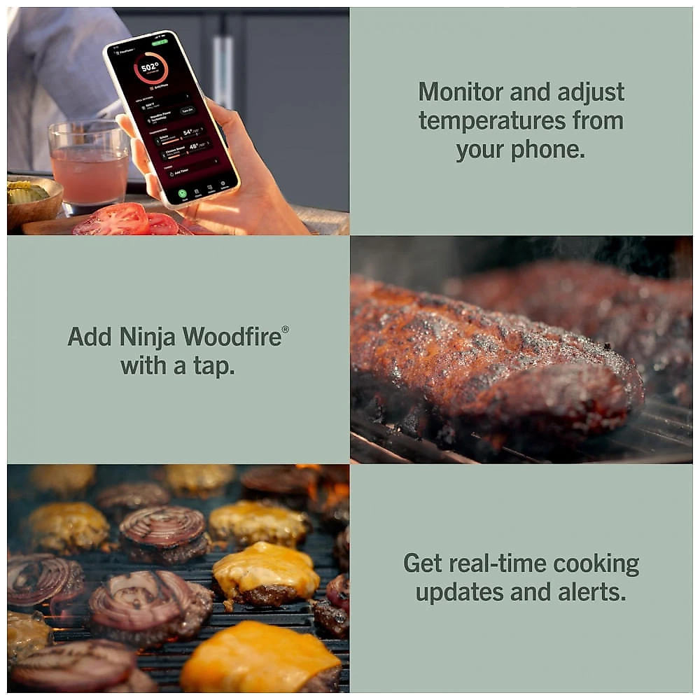 Grill Ninja FlexFlame PG305 ProConnect Sistema Inteligente 5-em-1 Preto/Dourado 120V