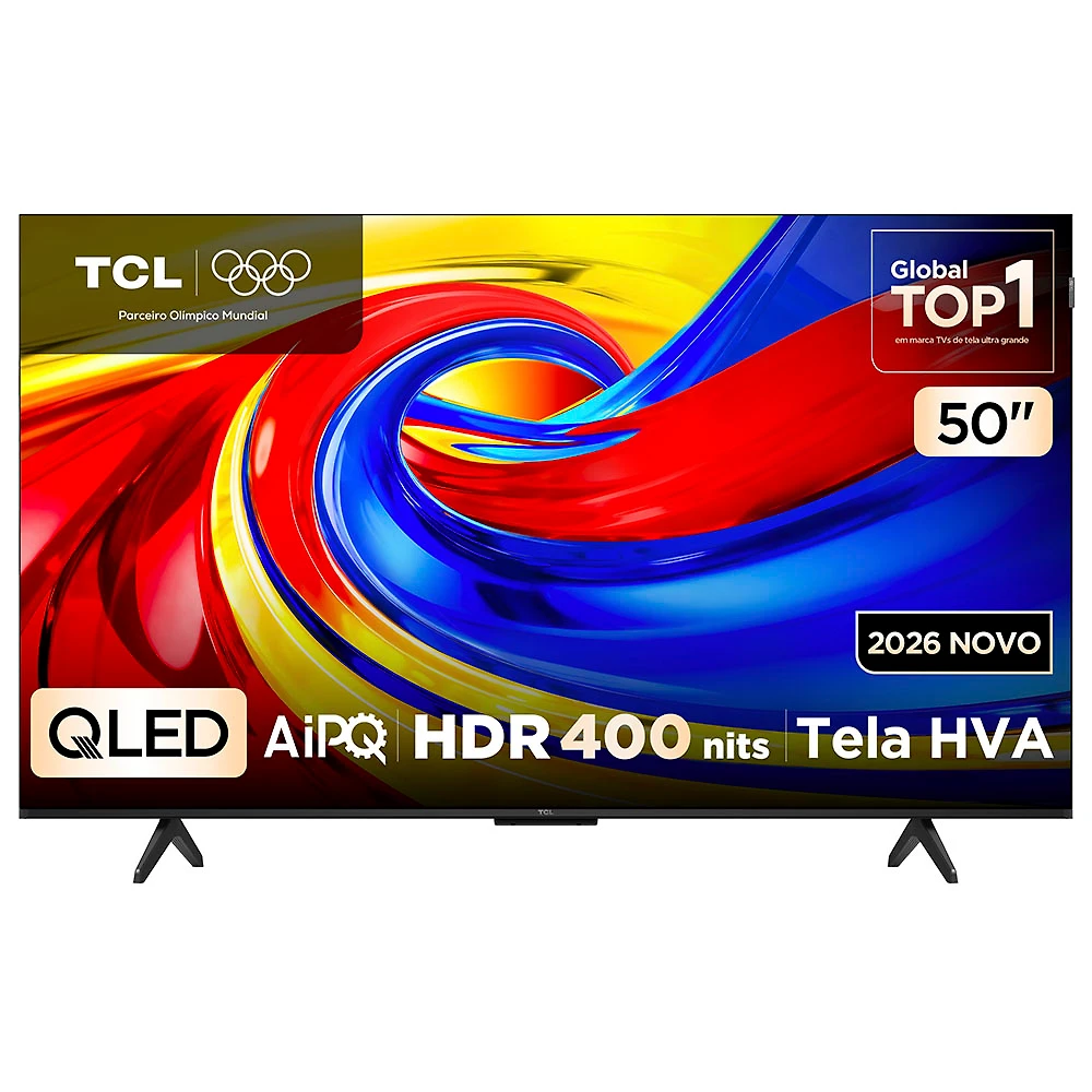 Smart TV TCL 50 Polegadas QLED 4K P7L WiFi Bluetooth Google TV HDR10+ 120 Hz VRR AIPQ 50P7L