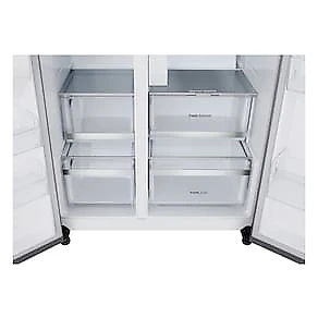Geladeira LG Side by Side 638 Litros GC-L267KLQ Frost Free Inverter Wi-Fi Bivolt Inox Look