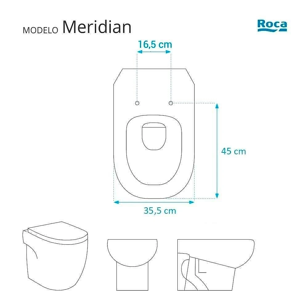 Assento Sanitário Meridian Alongado Resina Plástica Fechamento Suave Branco Pontto Lavabo webcontinental-7899983617410