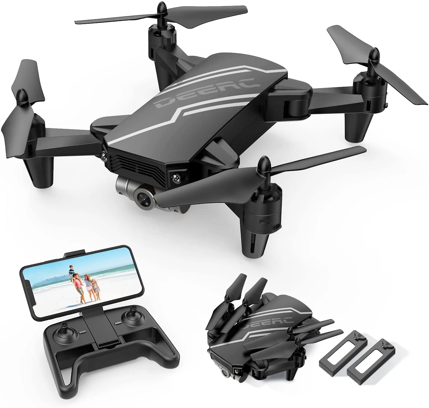 DEERC D20 Mini Drone com Câmera 720P HD 3D Controle Remoto