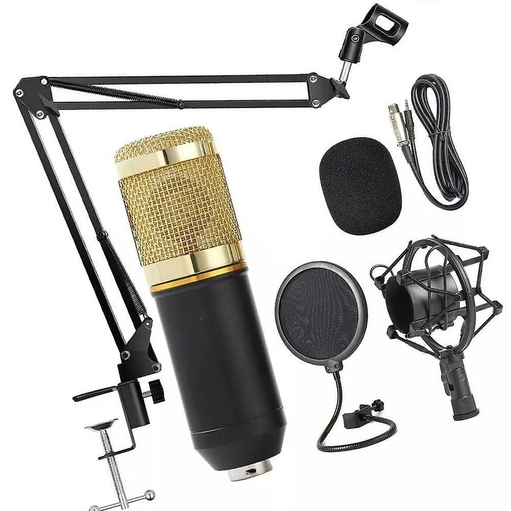Kit Completo Microfone Bm800 com Mini Placa V8x Live Sound