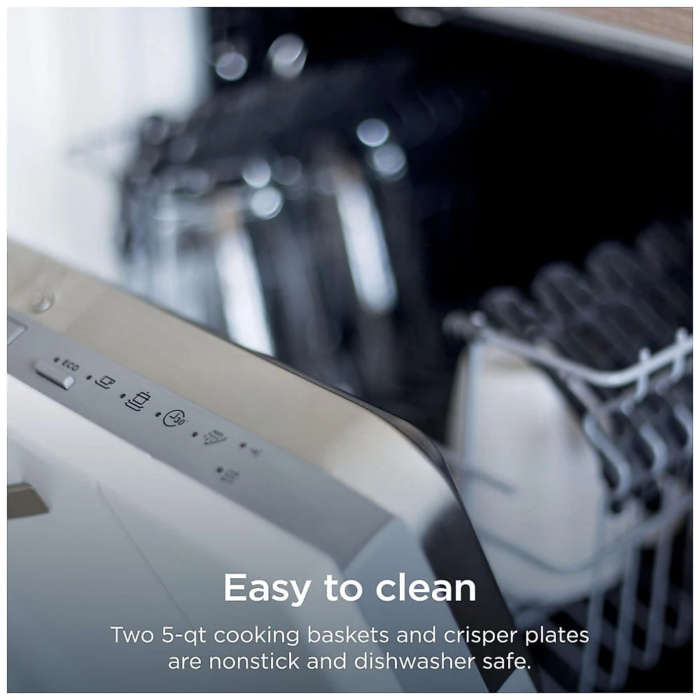 Fritadeira Elétrica Air Fryer Ninja DZ550GY Cinza 10 QT Cestas Duplas Termômetro Integrado 10 em 1 1690 W 110V