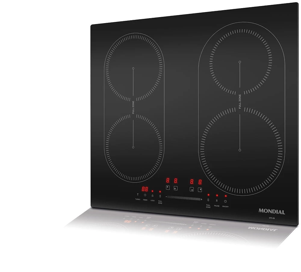 Cooktop por Indução 4 bocas Mondial Preto 7000W 220V  CTI-03