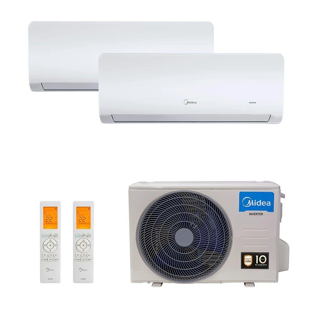 Ar Condicionado Multi Split Midea Inverter 36000 BTUS 2x Evap Hi Wall 18000 Quente e Frio 220V 38MBMMA36M5