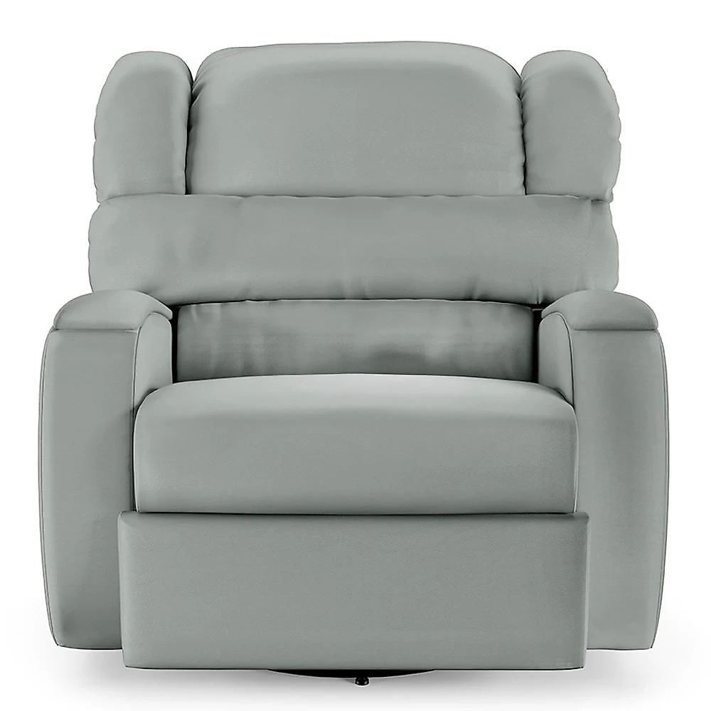 Poltrona Kylie Glider G23 Reclinável Giratória Couro Sintético Cinza Gran Belo