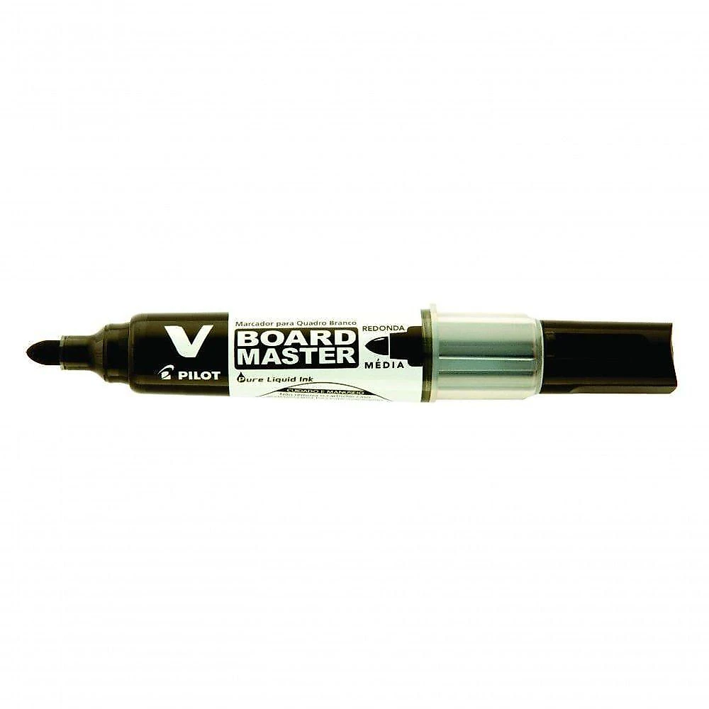 Kit 2 Marcadores Quadro Branco Recarregável + Apagador De Quadro Branco Pilot Preto E Vermelho