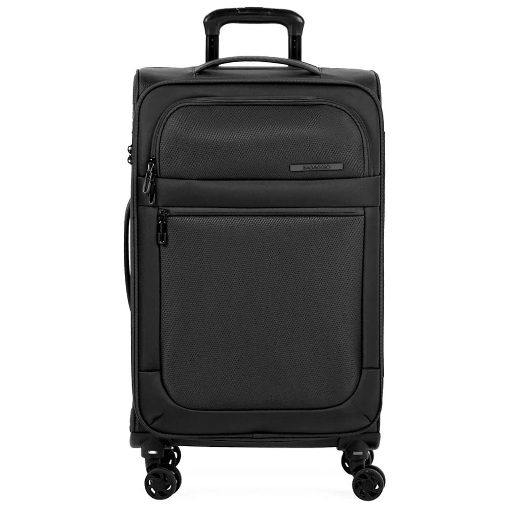 Mala Média de 23kg Poliéster 4 Rodas 25,5" Edimburgo Preta
