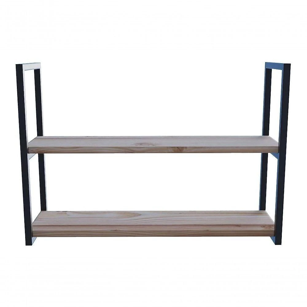 Suporte Gourmet Preto Decorativo 80cm Madeira Maciça