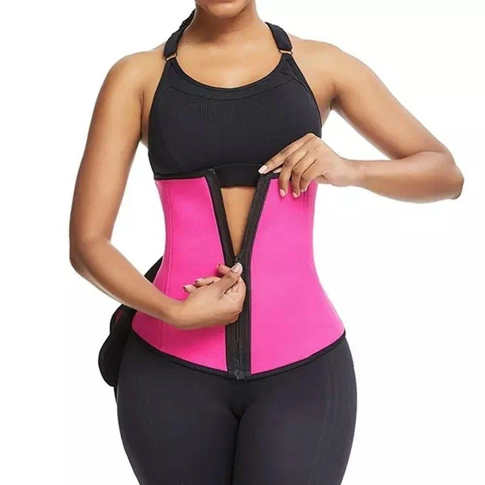 Cinta Abdominal Emagrecedora Emborrachada Térmica Efeito Sauna Neoprene Elastano Preto GG