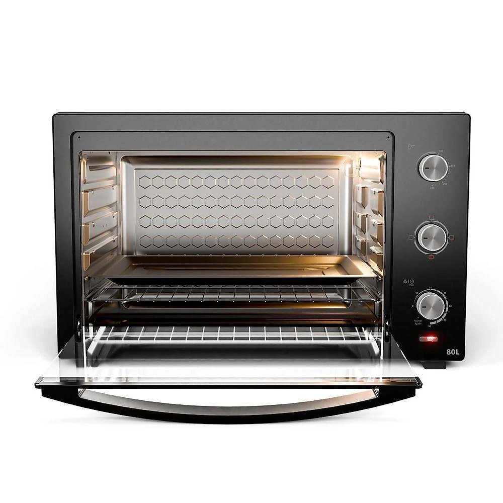 Forno Elétrico Philco 80L Preto 4 Resistências PFE80A 220V