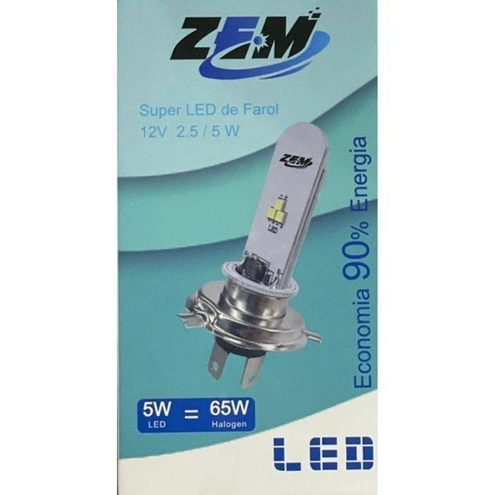 Lampada Led H4 Modelo Universal Para Motos E Carro De Farol H4 65w