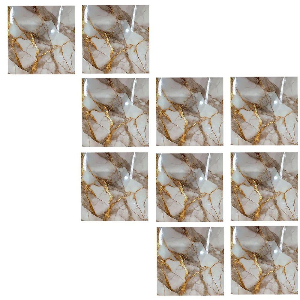 Papel de Parede Adesivo Mármore 3D Liso Moderno PVC Autocolante Marrom Kit 10 Unidades 60CM
