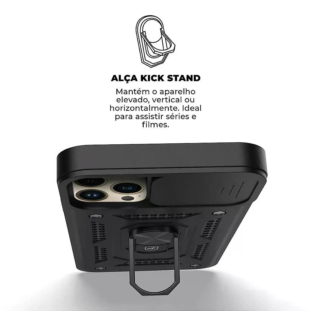 Kit Capa Dinamic Cam Protection E Pelicula Defender Pro Privacidade Para Iphone 15 Pro Max - Gshield