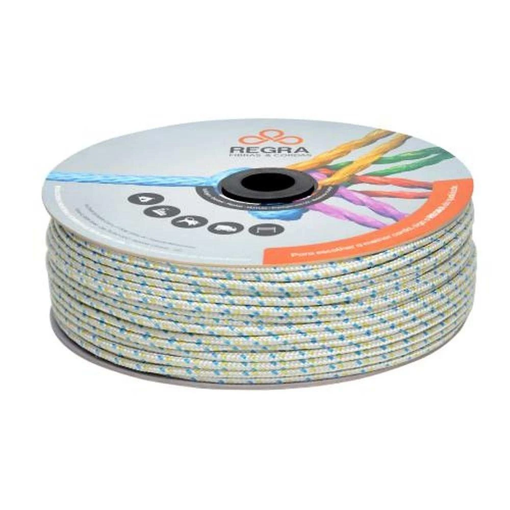 Corda Pet Trançada 3mm em PET 400M branca-colorida para Carretel Outras Marcas