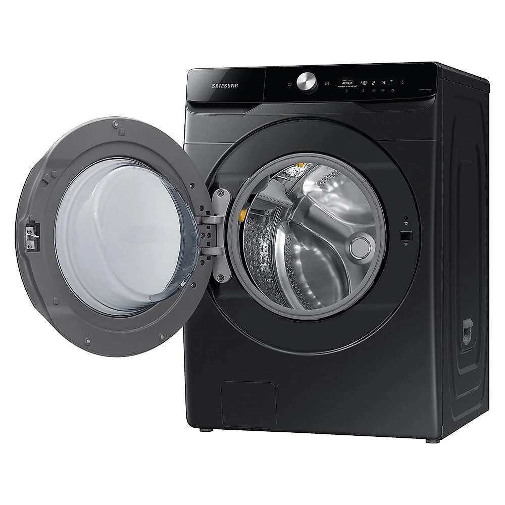 Lava e Seca Samsung 18kg Smart Wie#8209;Fi Ecobubble Vapor de Higiene Black Inox WD18T Black Inox Look - 220V