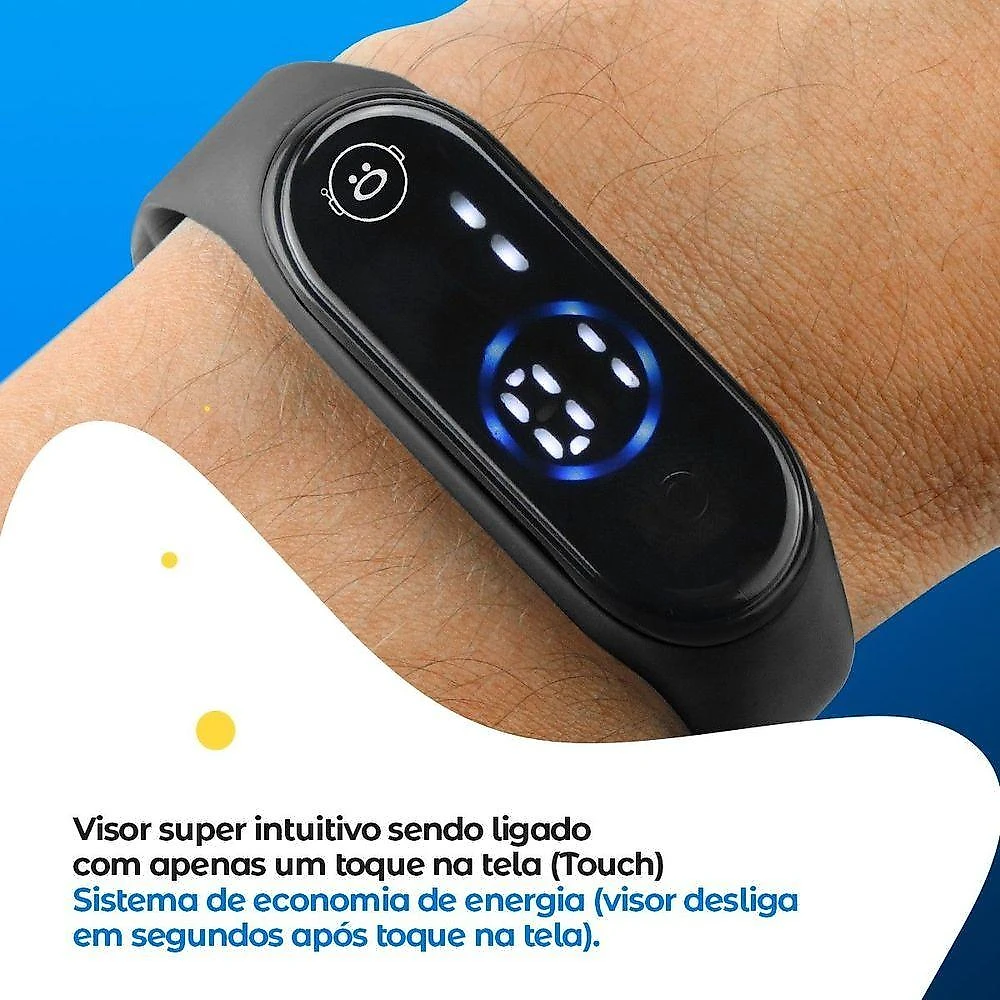 Relogio Digital Prova Dagua Analogico Presente Ajustavel Esportivo Vemelho Preto Data Original