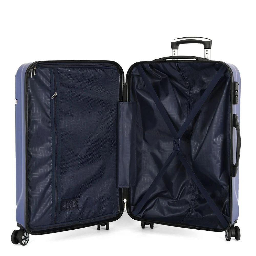 Kit 2 Malas de Bordo 10kg ABS Zíper Cadeado Cannes Azul Polo King