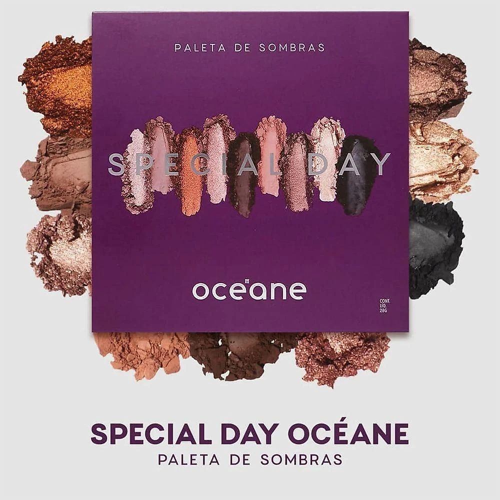 Paleta de Sombras Purple Special Day Alta Pigmentação Espelho Acoplado Roxo Oceane 25g