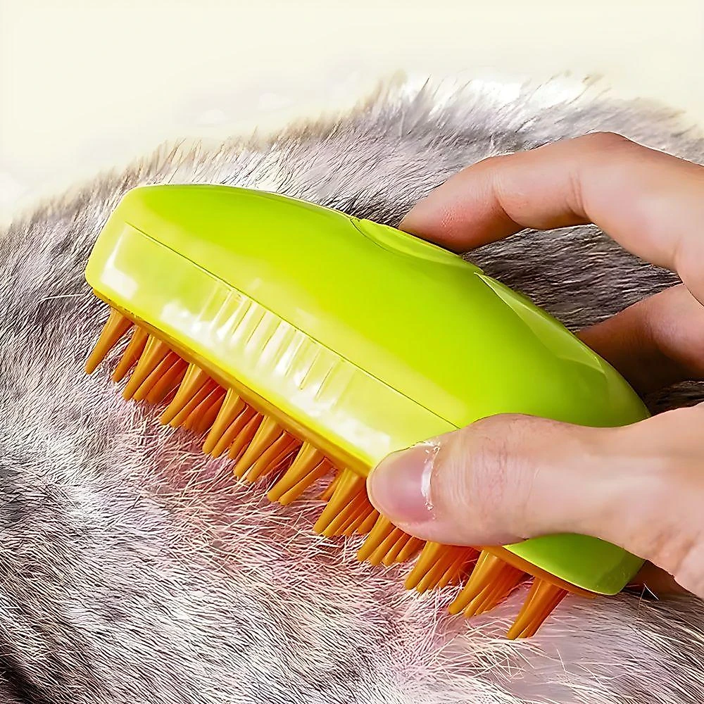 Escova a Vapor para Pets Utimix 3 em 1 para Higiene de Cães e Gatos Branco