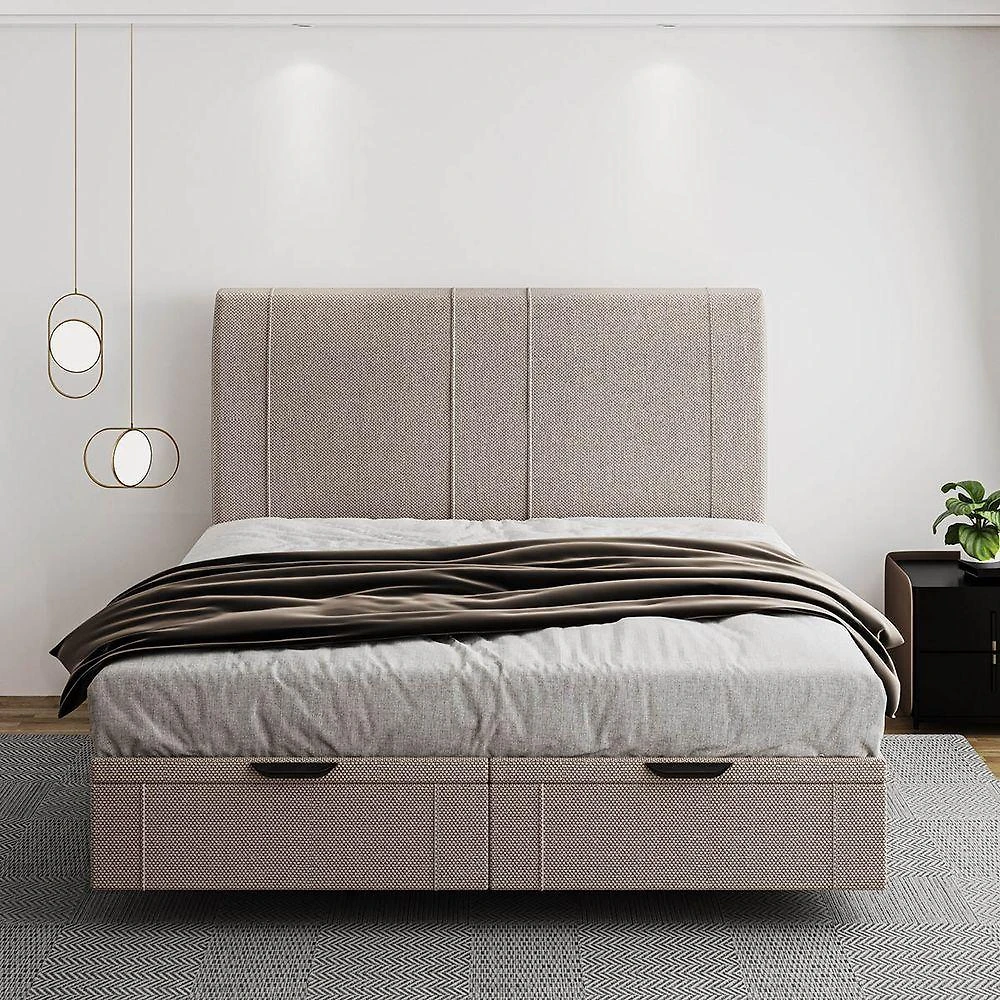 Cama Flutuante Baú Space Queen Linho - Skybox Cor Bege