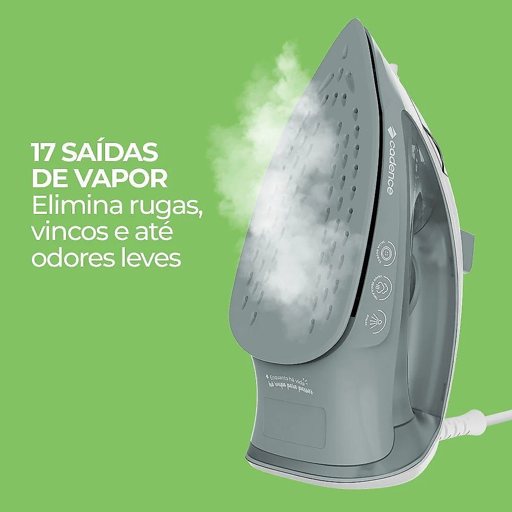 Ferro De Passar Cadence 2 Em 1 Cinza 110V