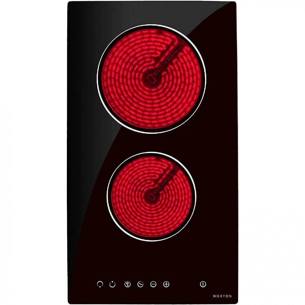 Cooktop elétrico de 2 queimadores NOXTON 12 polegadas, fogão elétrico radiante elétrico embutido com controle de toq...