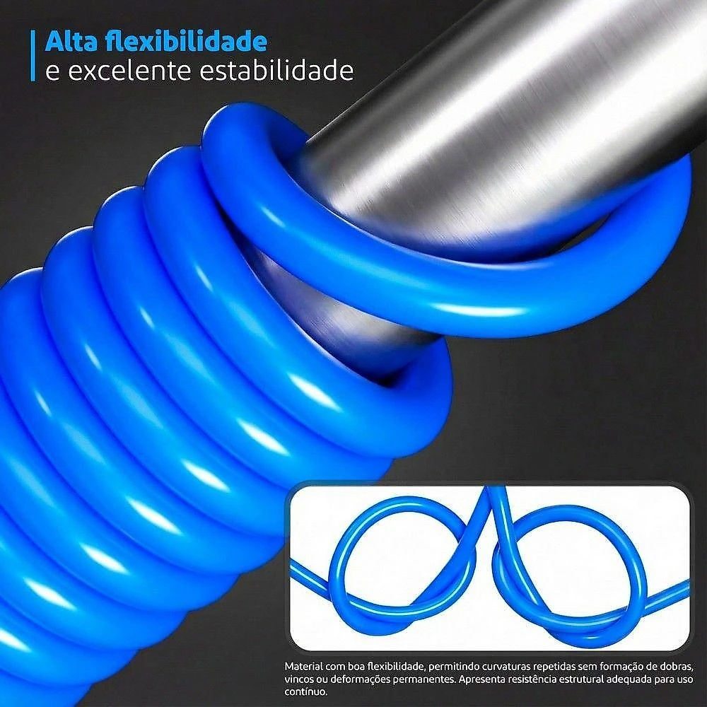 10mts Mangueira Pneumática Flexível Tubo 6mm Pu 150psi / 10bar Azul
