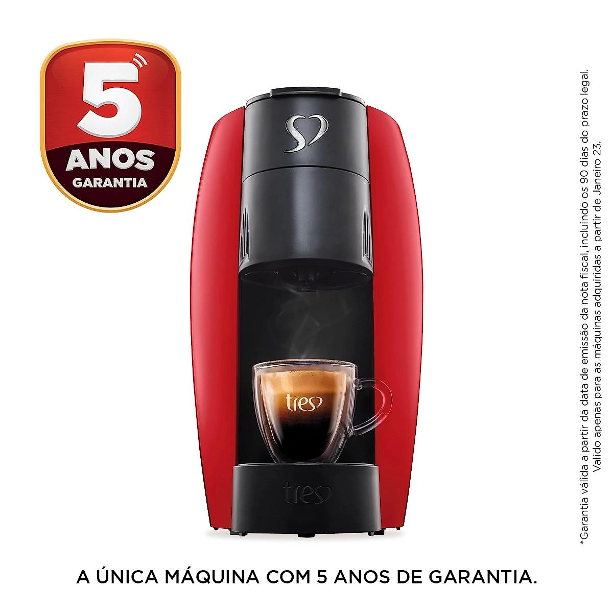 Cafeteira Elétrica Expresso Love Tres Vermelha 220V Vermelho - 220V