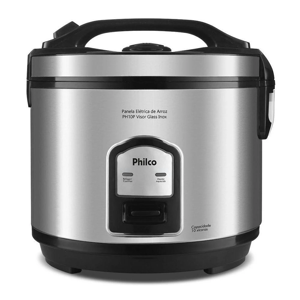 Panela de arroz elétrica philco inox 10 xícaras ph10p 110v