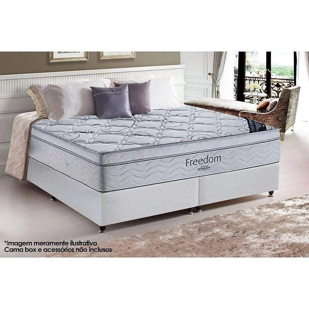 Colchão Solteiro Molas Visco Ensacadas Superpocket Freedom Ortopillow (88x188x32) - Ortobom