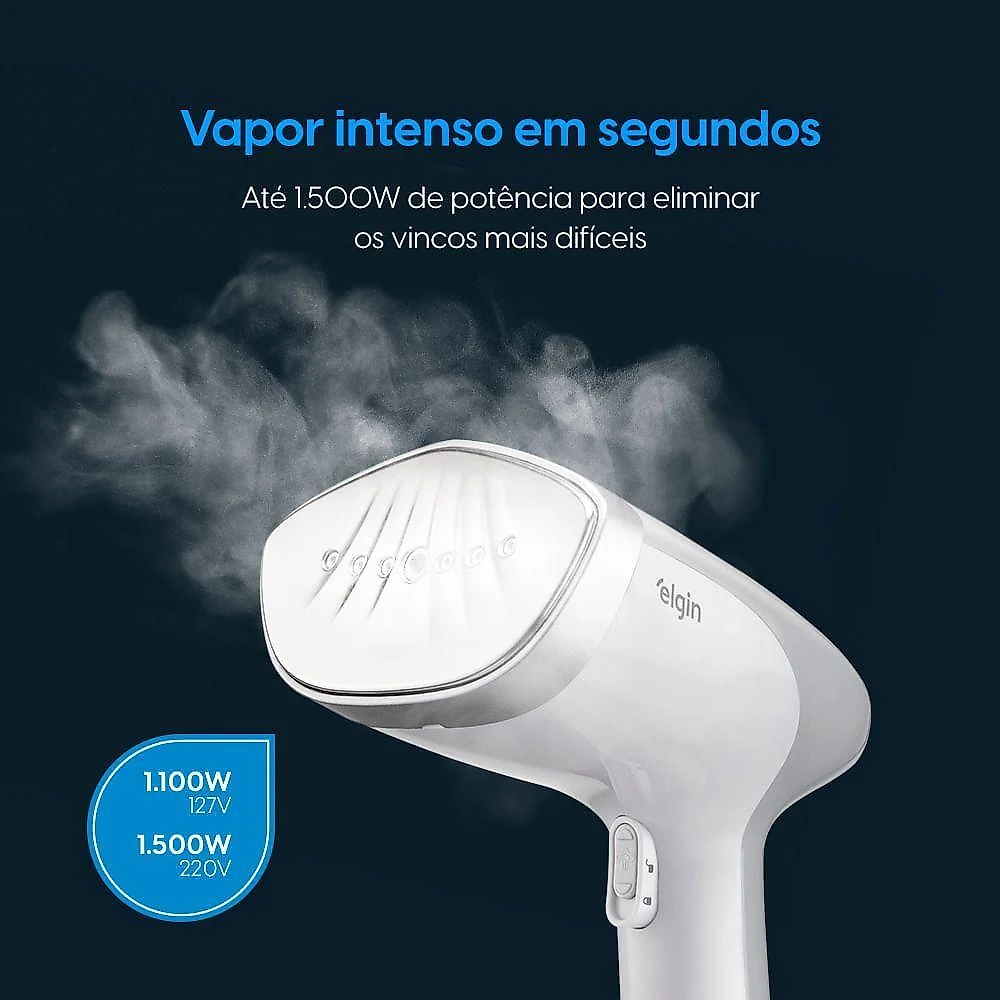 Vaporizador de Roupas Elgin Steam Boost 1500W 400ML Vertical de Mão Antigotejamento 220V