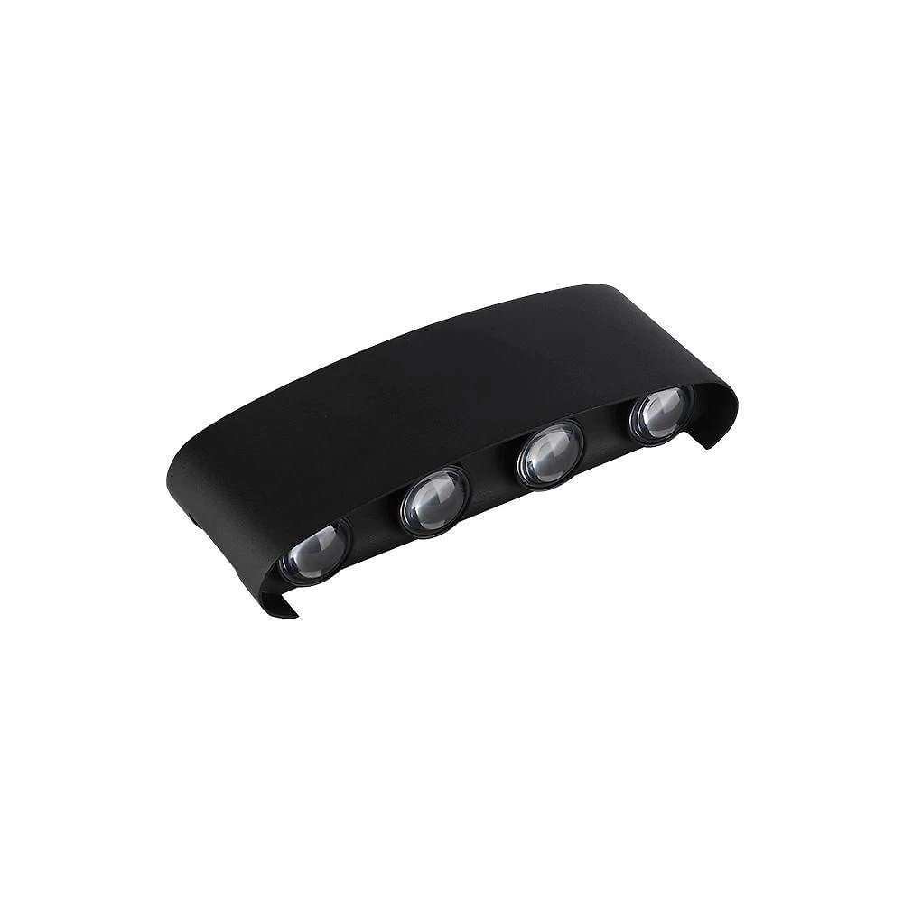 Arandela Nordecor Yori 4 8w Led Bivolt Preto 3000k Luz Amarela 2707