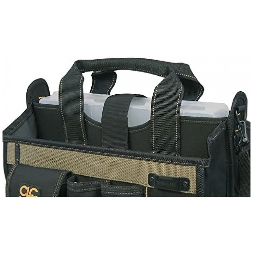 Bolsa de Ferramentas Organizadora com 16 Compartimentos, CUSTOM LEATHERCRAFT 1529, Preto