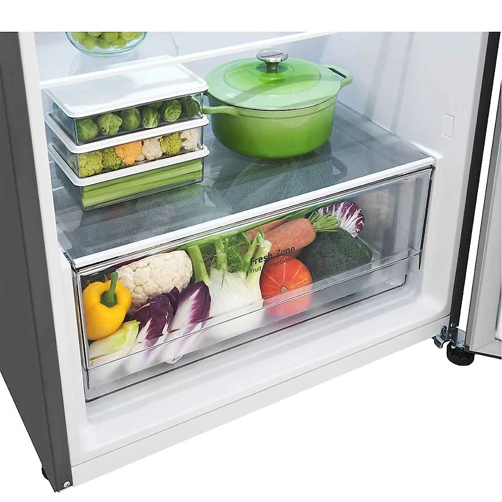 Geladeira Frost Free Inverter 375L Duplex Cor Inox Look GN-B372PFM LG Inox - 110V