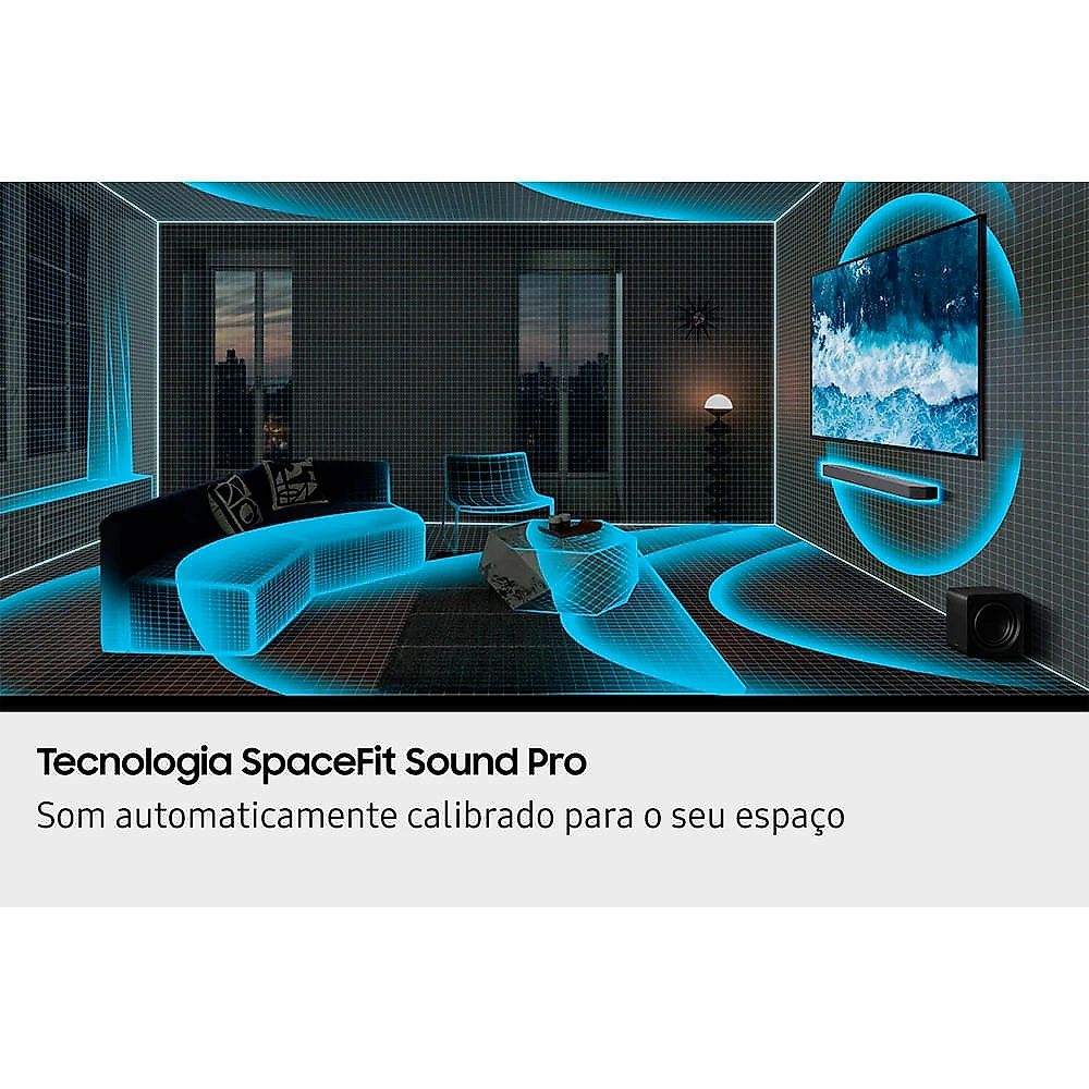 Soundbar Samsung Série Q com 5.1.2 canais e Subwoofer 2026 - HW-Q800H Bivolt