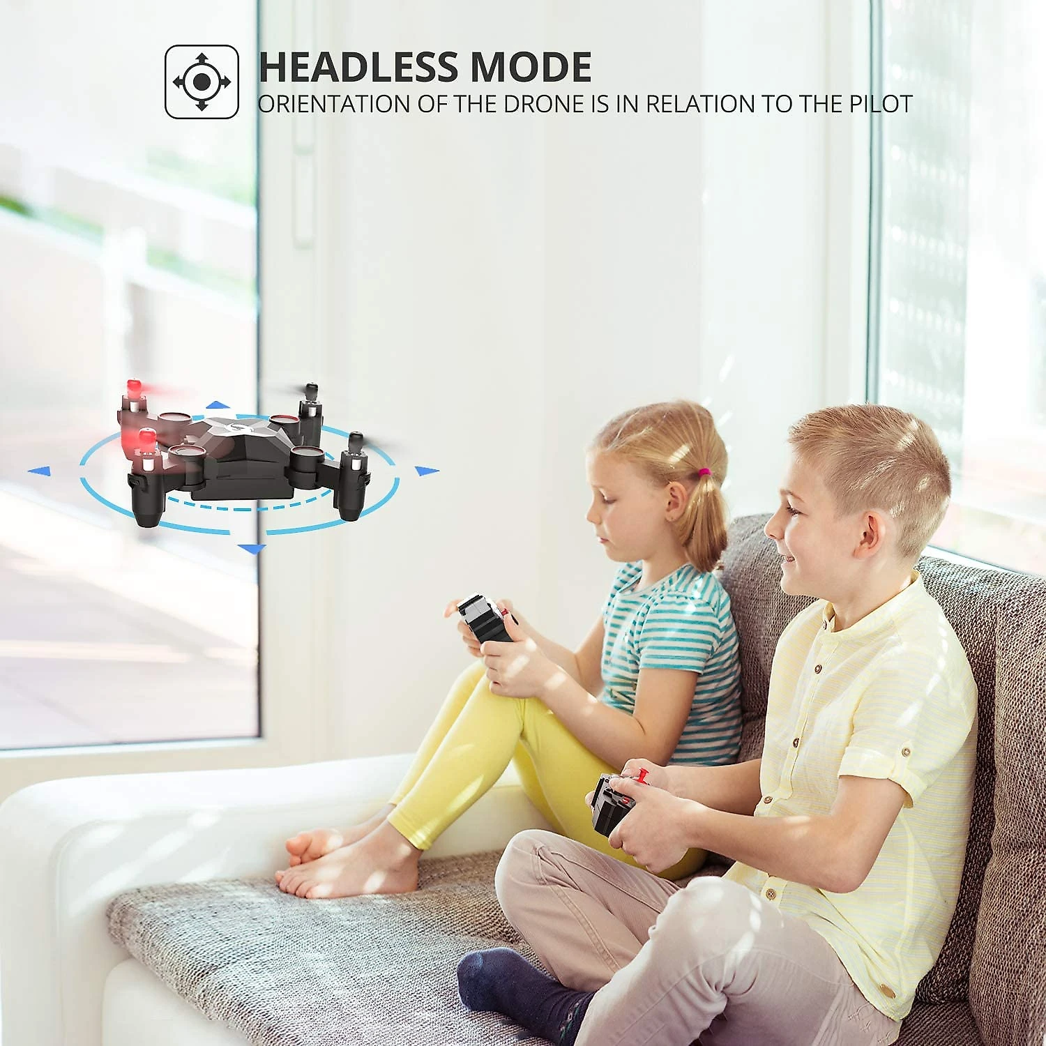 Holy Stone HS190 Mini Drone Nano Rc Dobrável 3D para Crianças com Controle Remoto Vermelho e Preto