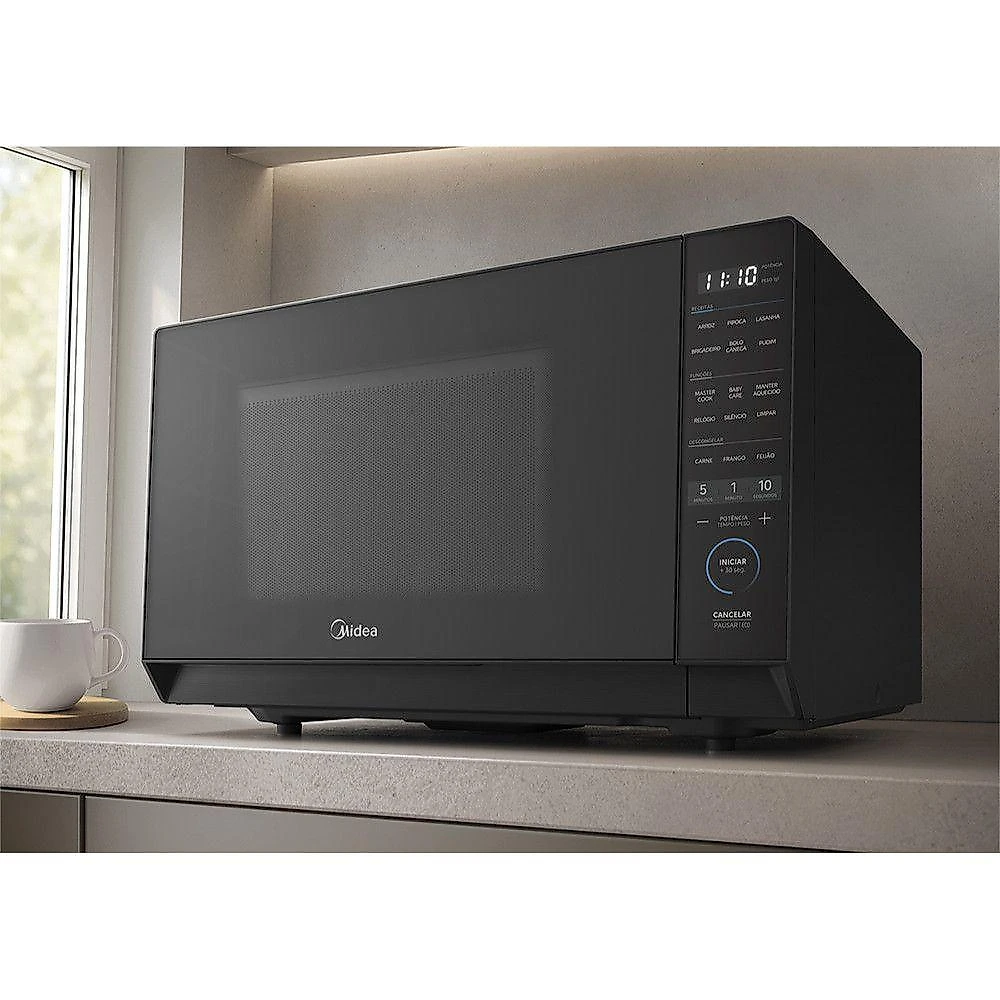 Microondas 35 Litros Mastercook Com Display Digital Midea Preto 110V