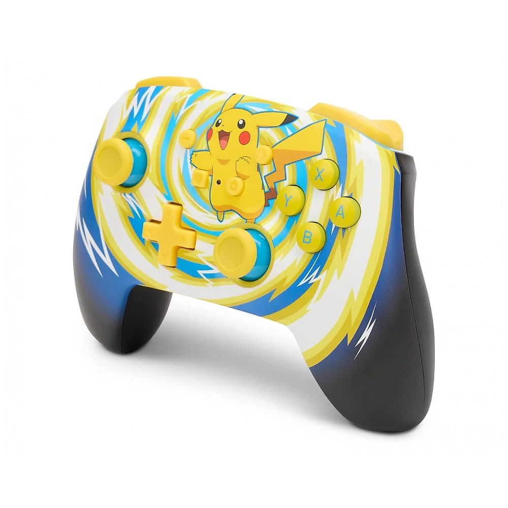 Controle sem fio PowerA Enhanced Wireless para Nintendo Switch Pokémon Pikachu Vortex com bateria recarregável e botões avançados